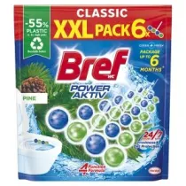Bref WC Power Aktiv XXL Pine Zawieszka myj�co-zapachowa do muszli WC 6 szt.
