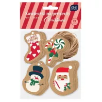 Interdruk Zawieszki na prezenty kraft kszta.Christmas