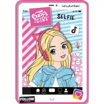 Super girl influencerki. Selfie - kolorowanka