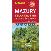 Mazury, Szlak Krutyni, Jezioro �niardwy. Mapa turystyczna w skali 1: 60 000