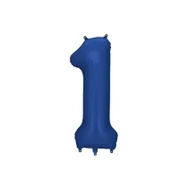 PartyDeco Balon foliowy cyfra 1 granat 86cm