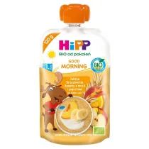 Hipp Good Morning Mus owocowy jabka brzoskwinie banany z musli i jogurtem po 1. roku 120 g Bio