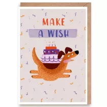 Cardie Kartka urodzinowa Pies Make a wish