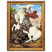 Obraz Haftowany �w. Jerzy 42/32cm
