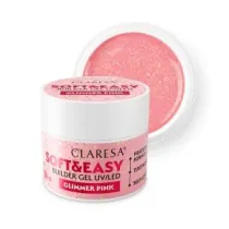 Claresa Soft&Easy Builder Glimmer Pink el budujcy do paznokci 45 g