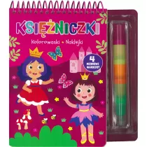 Ksi�niczki. Kolorowanki, naklejki, 4 neonowe markery