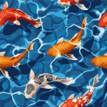 Ideyka Malowanie po numerach - Japo�ski karp 40x40cm