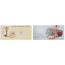 Koperta podarunkowa Komunia �wi�ta, brokat 16,5x8,5cm mix