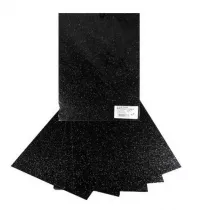 Galeria Hobby Karton brokatowy czarny 250g, 25x35 cm, 5 arkuszy