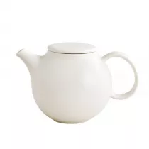 Kinto PEBBLE - Dzbanek ze stalowym zaparzaczem do herbaty - Biay 480 ml