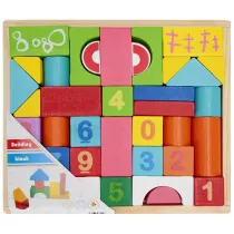Klocki drewniane kolorowe  MEGA CREATIVE 545059
