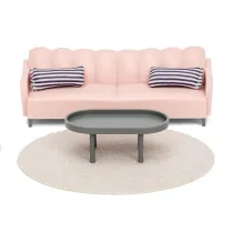 Meble do salonu do domku dla lalek basic Lundby