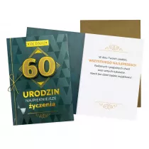 Kukartka Karnet B6 Urodziny 60 m�skie