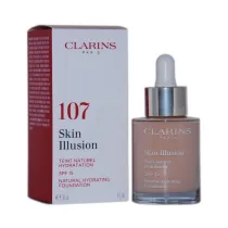 Clarins Ladies Skin Illusion Natural Hydrating Foundation nawilajcy podkad do twarzy 107 Beige SPF15 30 ml