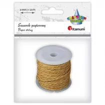 Titanum Sznurek papierowy br�zowo-z�oty 2mm x 10m 10 m