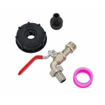 Awtools Kran ogrodowy do zbiornika cynk niklowany 1/2" gwint zewntrzny 3/4" mauzer