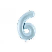 PartyDeco Balon foliowy 6 jasny niebieski 72cm