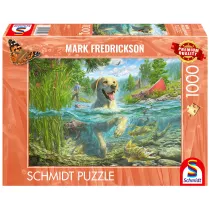 Puzzle 1000 el. PQ Mark Fredrickson Labrador na rybach Schmidt