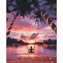 Brushme Malowanie po numerach - Niebia�ska Satysfakcja 40x50cm