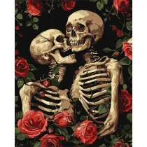 Ideyka Malowanie po numerach - Zakochane Szkielety