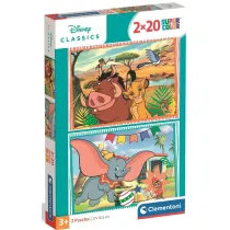 Puzzle 2x20 element�w Disney Classic CLEMENTONI 24837