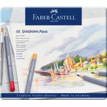 Faber-Castell Kredki akwarelowe Goldfaber Aqua w metalowym opakowaniu 48 kolor�w