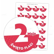 LearnHow Naklejki patriotyczne 2 maja 40 mm 24 szt.