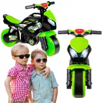 Motocykl czarno-zielony Maksik