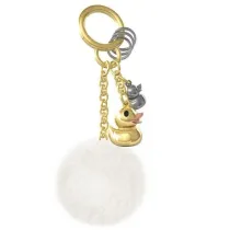 Zawieszka do torebki kaczki z pomponem