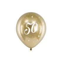PartyDeco Balony Glossy 50-tka z�ote 30 cm