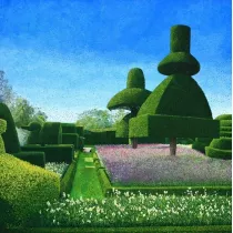 Susan Entwistle Karnet z kopert Levens Hall Topiary