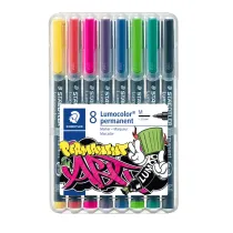 Staedtler Foliopisy Lumocolor ART, rozmiar M, wodoodporne, 8 kolor�w