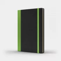 Like U Notatnik A5 Pro M+ czarny/jasnozielony kropki