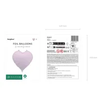 PartyDeco Balon foliowy serce 45cm r�owy