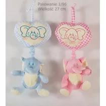 Maskotka pluszowa Serce ze sonikiem pozytywka 14cm 2801 Deef