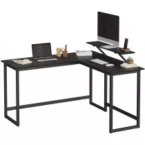Songmics Biurko narone czarne z pk na monitor eleganckie