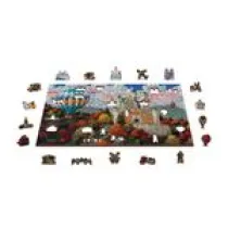 Puzzle drewniane z figurkami 750 el. Zamek Neuschwanstein Wooden.City