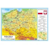 Podk�adka na biurko Polska mapa fizyczna