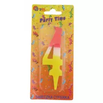 Arpex �wieczka urodzinowa Party Time Cyfra 4 D9905-4