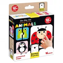 Puzzle 16 el. On-the-Go - Halves. Animals Banana Panda