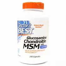 Doctors Best Glukozamina + Chondroityna + MSM Suplement diety 240 kaps.