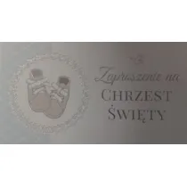 Art Nuvo Zaproszenia Chrzest, Komunia 10 szt.