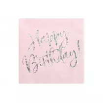PartyDeco Serwetki Happy Birthday 33x33 cm