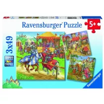 Puzzle 3 x 49 el. Rycerze Ravensburger