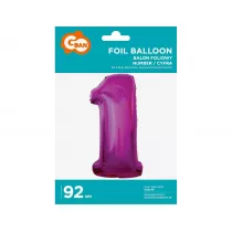Godan Balon cyfra 1 85cm rowy