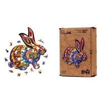 Puzzle drewniane eko 60 el. Puszysty kr�lik A4 PuzzleOK