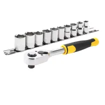 Stanley Black+Decker Zestaw kluczy 11el. 3/8" +grzechotka 72t