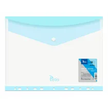 Tetis Koperta PP na zatrzask z performacj�. A4 niebieska