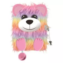 Pami�tnik A5 w�ochacz z k��dk� 3D My Little Friend Rainbow Bear 96 kartek