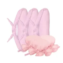 Glov Zestaw Overnight Blowout Set wa�ki do kr�cenia w�os�w na zimno 3 szt. + Mini satynowe czepki 3 szt. Pink 6 szt.